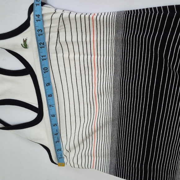 Lacoste Sport Women's Black and White Striped Sleeveless Tank Dress sz 38 - Picture 7 of 12